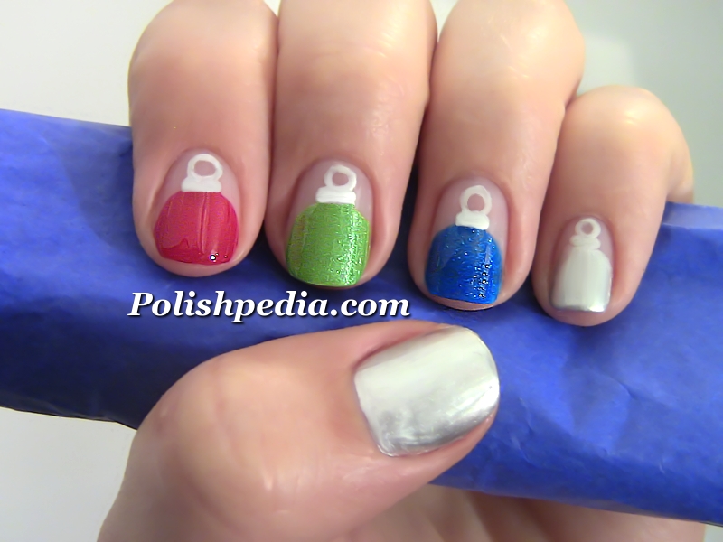 Christmas Ornaments Nail Art