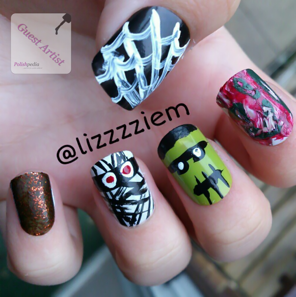 Halloween Nail Design by Lizzie