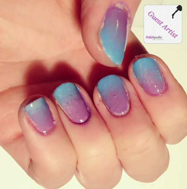 Lavender and Blue Ombre Nails
