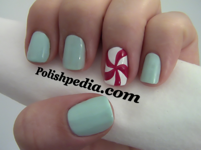 Peppermint Candy Nail Art