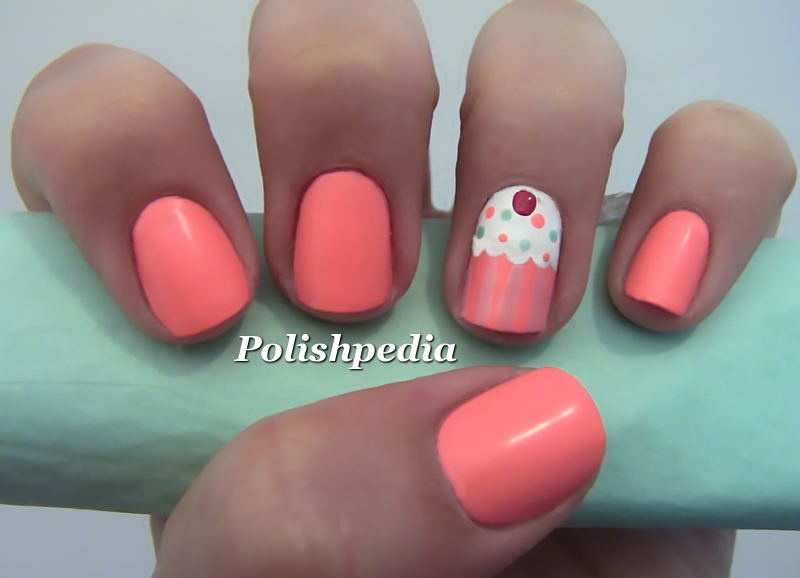 Pink Cupcake Nail Art  Polishpedia: Nail Art  Nail Guide  Shellac 