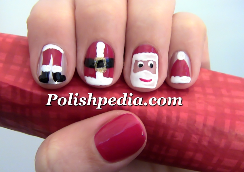 Santa Claus Nail Art