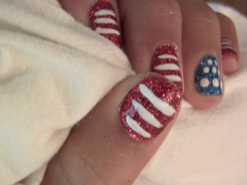 4th Of July Nails Polishpedia Nail Art Guide Shellac 4th Of July Nails