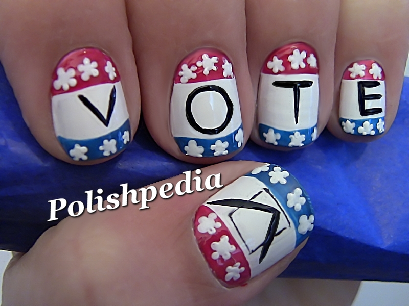 Election 2012 Voting Nail Art