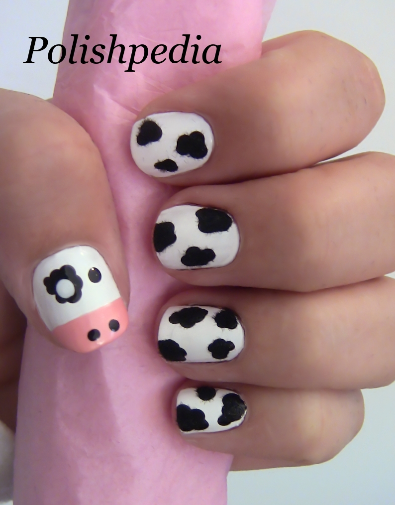 Fuzzy Cow Nail Art