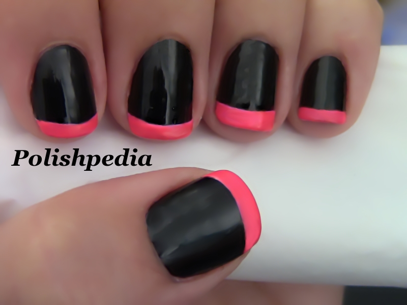 Neon Pink French Tip Nails