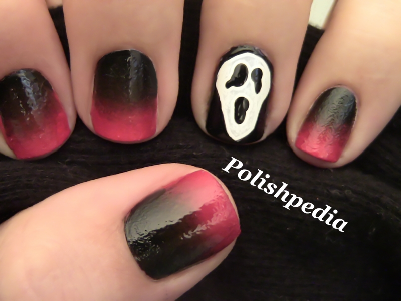 Scream Halloween Nail Art