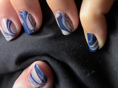 Water Marble Nail Art