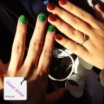 Red and Green Glitter Christmas Nails | Polishpedia: Nail Art | Nail