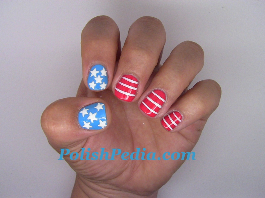 Stars and Stripes Nail Art - wide 8